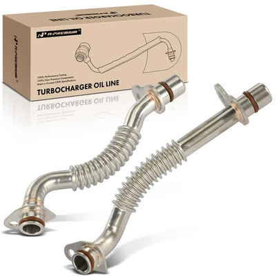 2 Pcs Turbocharger Oil Return Line