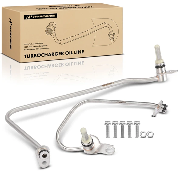 2 Pcs Driver & Passenger Turbocharger Oil Line for Lincoln Continental 2017-2020 2.7L 3.0L
