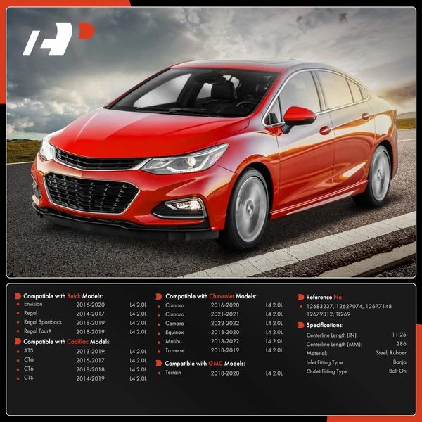 Supply Turbocharger Coolant Line for Chevrolet Equinox Malibu Camaro GMC Terrain