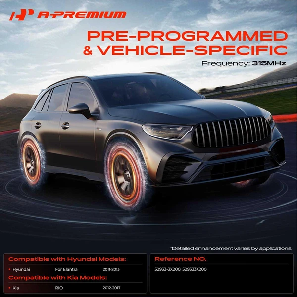 4-Pc Pre-Programmed TPMS Tire Pressure Monitoring System Sensor 315 MHz A-Premium APTPMS220