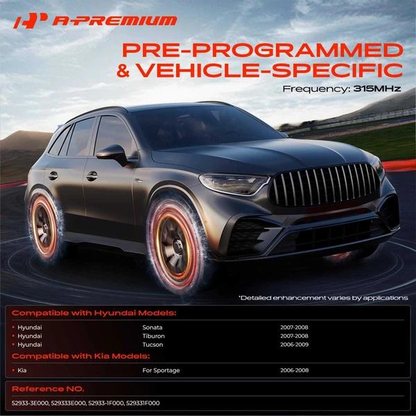 4-Pc Pre-Programmed TPMS Tire Pressure Monitoring System Sensor A-Premium APTPMS223