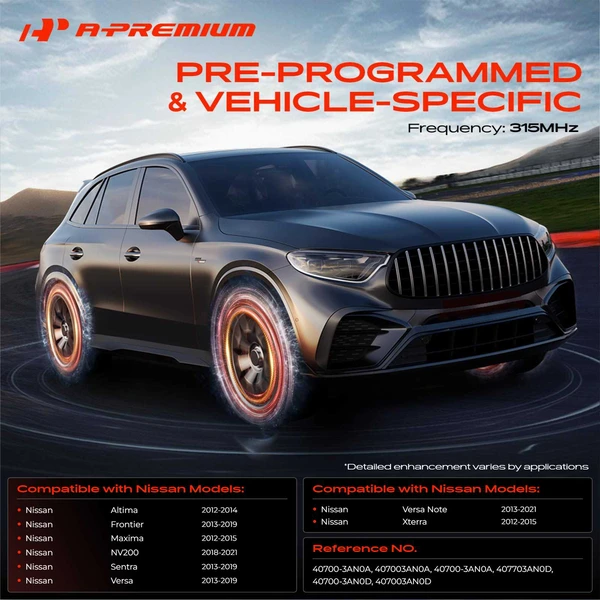 4-Pc Pre-Programmed TPMS Tire Pressure Monitoring System Sensor 315 MHz A-Premium APTPMS257