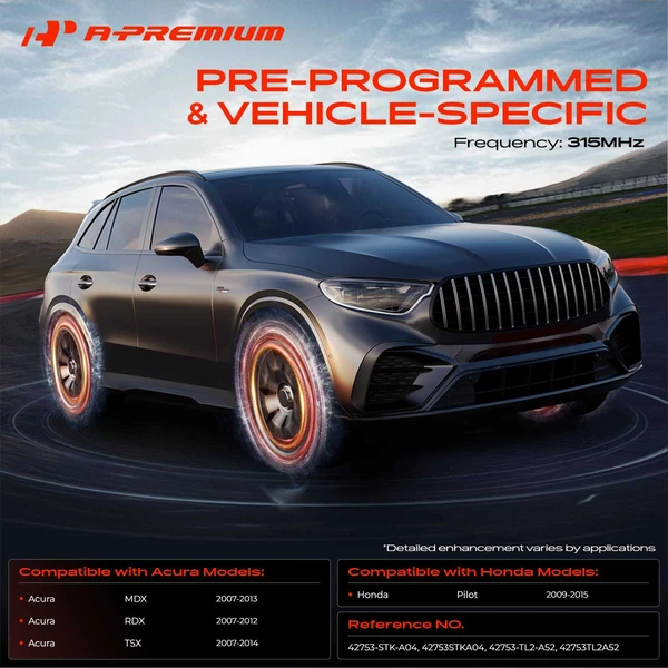 4-Pc Pre-Programmed TPMS Tire Pressure Monitoring System Sensor 315 MHz A-Premium APTPMS285