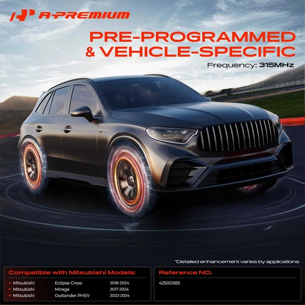 4-Pc Pre-Programmed TPMS Tire Pressure Monitoring System Sensor 315 MHz A-Premium APTPMS297