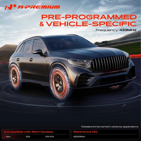 4-Pc Pre-Programmed TPMS Tire Pressure Monitoring System Sensor 433 MHz A-Premium APTPMS331