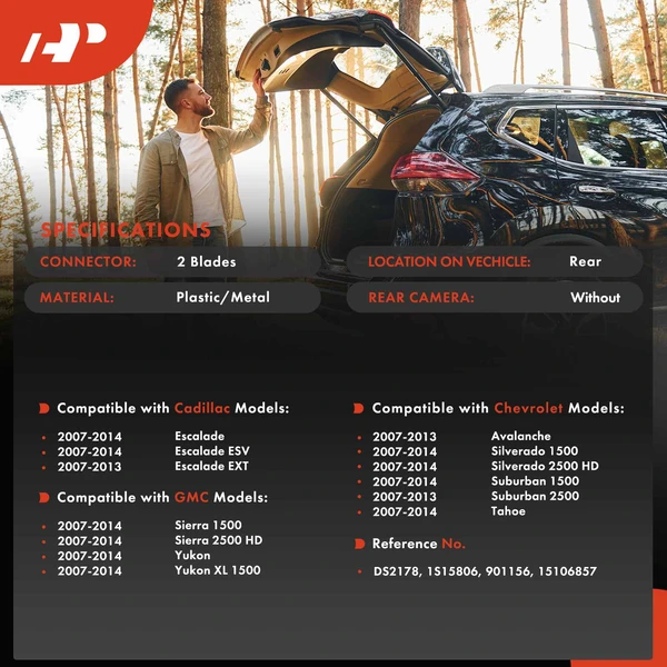 External Liftgate Release Switch for Chevy Silverado 1500 GMC Sierra 1500 2007-2014