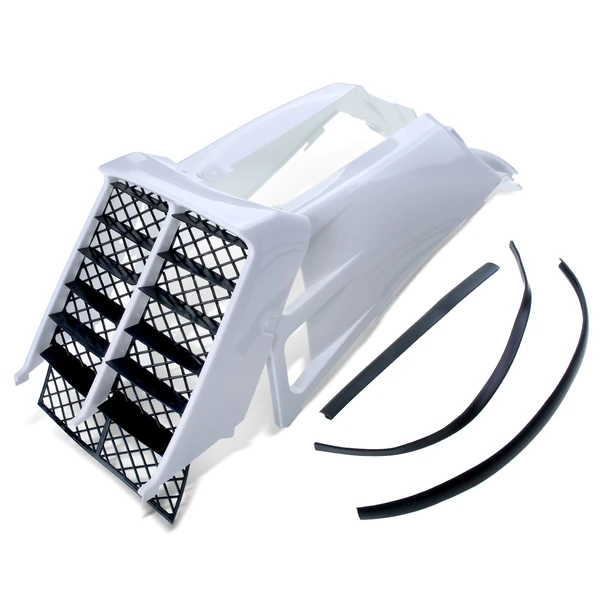 White Plastic Gas Tank Side Covers with Grill for Yamaha Banshee 350 YFZ350 87-06