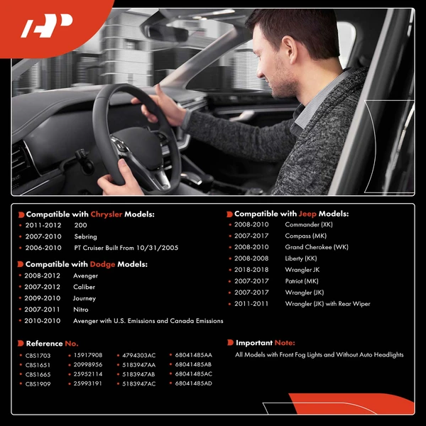 Turn Signal Switch for Jeep Grand Cherokee Wrangler Dodge Journey Nitro Chrysler