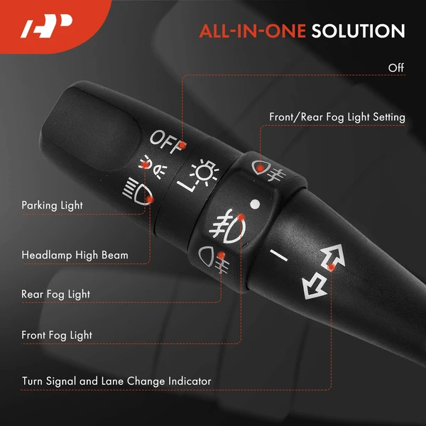 Turn Signal Headlight Switch with 12-Blades for Honda Civic CR-V 01-06