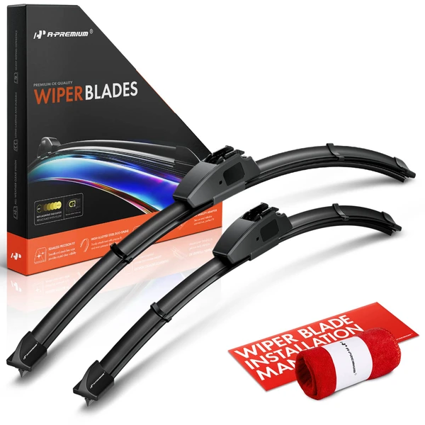 2-Pc 24″ Beam Windshield Wiper Blade All Season, Quiet, Streak Free A-Premium APWB262