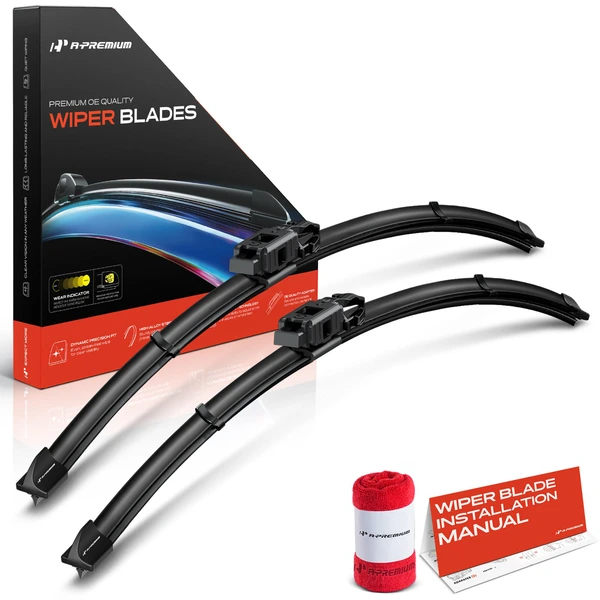 2018-2023 BMW X2 2-Pc 24″ + 20″ Beam Windshield Wiper Blade All Season, Quiet, Streak Free A-Premium APWB020