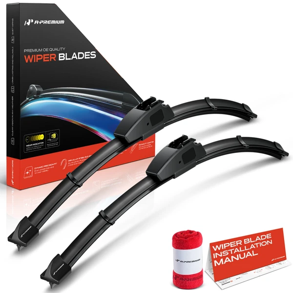 2-Pc 19″ Beam Windshield Wiper Blade All Season, Quiet, Streak Free A-Premium APWB050
