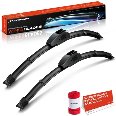 2 Pcs Front 15" & 15" Windshield Wiper Blades