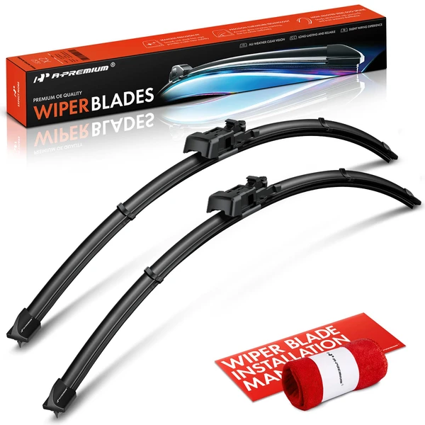 2013-2018 Ford C-Max 2-Pc 28″ + 26″ Beam Windshield Wiper Blade All Season, Quiet, Streak Free A-Premium APWB077