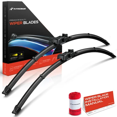 2011-2019 Chevrolet Volt 2pc Beam Windshield Wiper Blades All Season, Quiet, Streak Free A-Premium APWB144