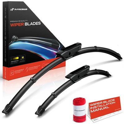 2pc Beam Windshield Wiper Blades All Season, Quiet, Streak Free A-Premium APWB135
