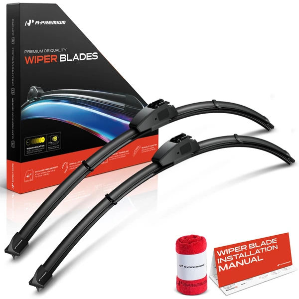 2-Pc 26″ Beam Windshield Wiper Blades All Season, Quiet, Streak Free A-Premium APWB204