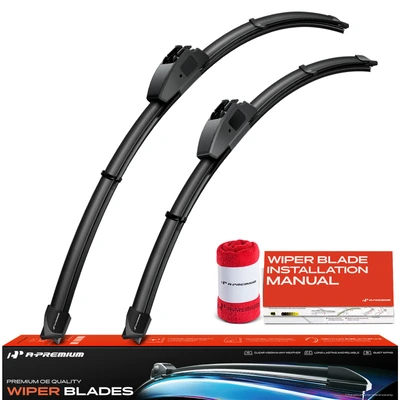 2pc 28″ + 24″ Beam Windshield Wiper Blade All Season, Quiet, Streak Free A-Premium APWB200