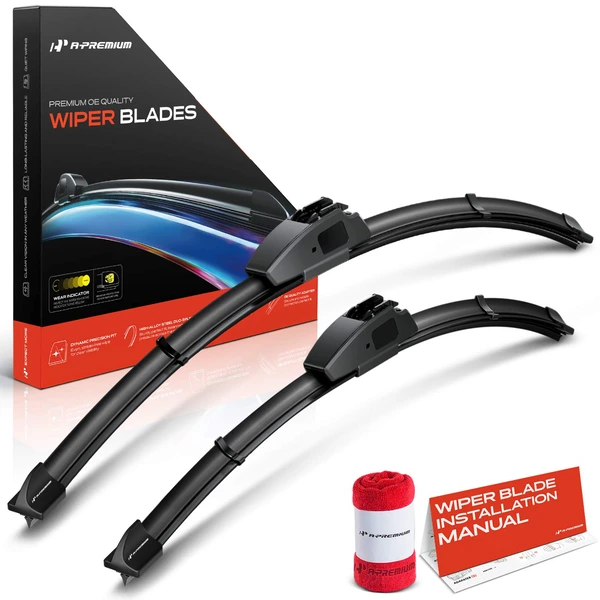 2007-2012 2021-2024 Hyundai Elantra 2-Pc 24″ + 18″ Beam Windshield Wiper Blade All Season, Quiet, Streak Free A-Premium APWB224