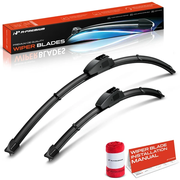 2-Pc 28″ + 14″ Beam Windshield Wiper Blade All Season, Quiet, Streak Free A-Premium APWB225