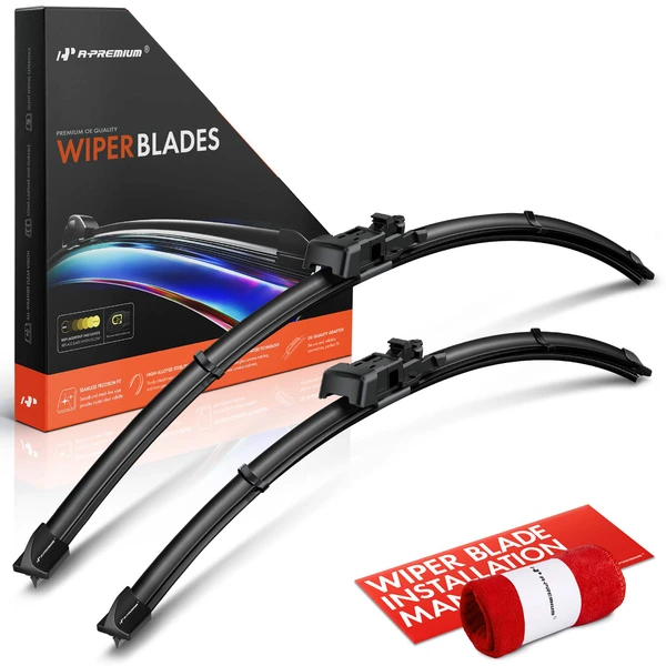 2017-2024 Jaguar F-Pace 2-Pc 26″ + 19″ Beam Windshield Wiper Blade All Season, Quiet, Streak Free A-Premium APWB239
