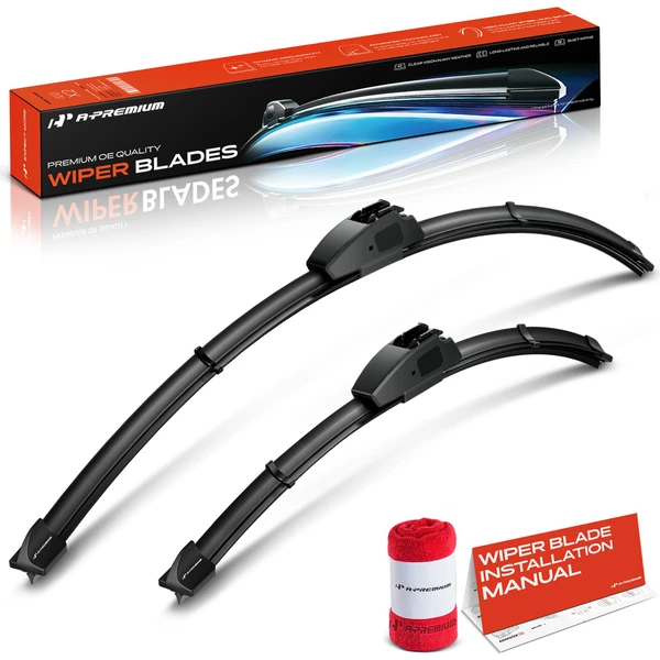 2-Pc 28″ + 17″ Beam Windshield Wiper Blade All Season, Quiet, Streak Free A-Premium APWB348
