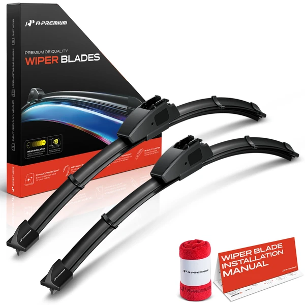 2-Pc 17″ Beam Windshield Wiper Blade All Season, Quiet, Streak Free A-Premium APWB383