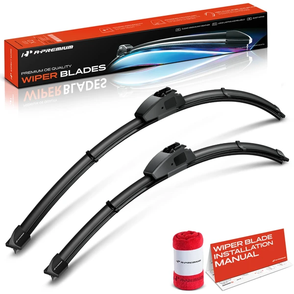 2-Pc 28″ + 20″ Beam Windshield Wiper Blade All Season, Quiet, Streak Free A-Premium APWB399