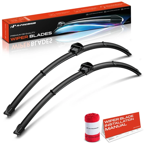 2003-2006 2009-2010 Porsche Cayenne 2-Pc 26″ Beam Windshield Wiper Blade All Season, Quiet, Streak Free A-Premium APWB426