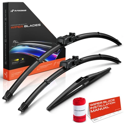 3-Pc 26" + 23" + 12" Windshield Wiper Blades