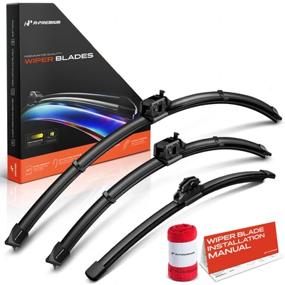 3-Pc 26" + 22" + 13" Windshield Wiper Blades