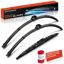 2006-2009 Mercedes-Benz E350 3pc Beam Windshield Wiper Blades All Season, Quiet, Streak Free A-Premium APWB664