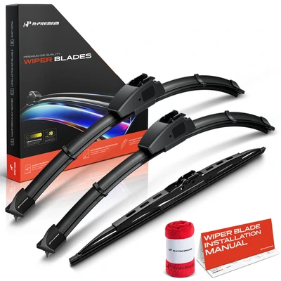 3-Pc 16" + 16" + 15" Windshield Wiper Blades