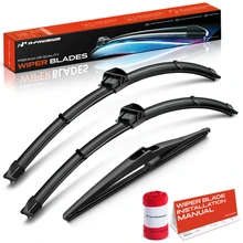 2010-2014 Mercedes-Benz GLK350 3pc Beam Windshield Wiper Blades All Season, Quiet, Streak Free A-Premium APWB673