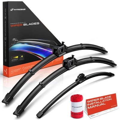 3-Pc 24" + 21" + 11" Windshield Wiper Blades