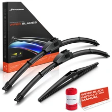 2012 2014 2016-2017 Mitsubishi i-MiEV 3pc Beam Windshield Wiper Blades All Season, Quiet, Streak Free A-Premium APWB683