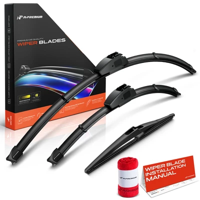 3-Pc 28" + 18" + 12" Windshield Wiper Blades