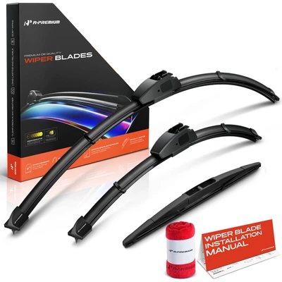 3-Pc 26" + 18" + 12" Windshield Wiper Blades