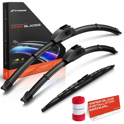 3-Pc 24" + 15" + 17" Windshield Wiper Blades