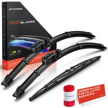 2005-2008 Audi A4 Quattro 3pc Beam Windshield Wiper Blades All Season, Quiet, Streak Free A-Premium APWB447