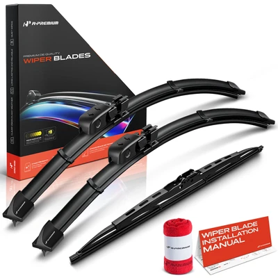 3-Pc 22" + 22" + 15" Windshield Wiper Blades