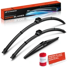 2014-2021 BMW i3 3pc Beam Windshield Wiper Blades All Season, Quiet, Streak Free A-Premium APWB475