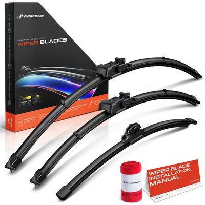 2019-2024 BMW X7 3pc Beam Wiper Blade All Season, Quiet, Streak Free A-Premium APWB471