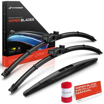 3-Pc 20" + 20" + 12" Windshield Wiper Blades