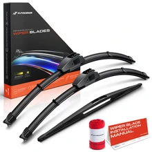 2008-2017 Lincoln Navigator 3pc Beam Windshield Wiper Blades All Season, Quiet, Streak Free A-Premium APWB518