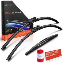 2013-2018 Ford C-Max 3pc Beam Windshield Wiper Blades All Season, Quiet, Streak Free A-Premium APWB528