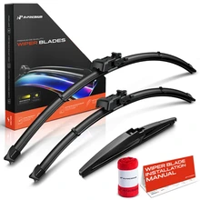 2017-2019 Chevrolet Cruze 3pc Beam Windshield Wiper Blades All Season, Quiet, Streak Free A-Premium APWB546