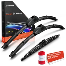 2003-2009 Hummer H2 3pc Beam Windshield Wiper Blades All Season, Quiet, Streak Free A-Premium APWB580