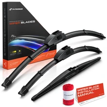 2007-2011 Hyundai Accent 3pc Beam Windshield Wiper Blades All Season, Quiet, Streak Free A-Premium APWB594