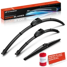 2013-2017 Hyundai Elantra GT 3pc Beam Windshield Wiper Blades All Season, Quiet, Streak Free A-Premium APWB592